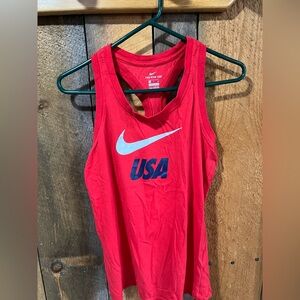 Nike Red Tank Top with USA Logo
